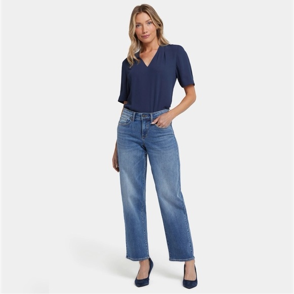 NYDJ Not Your Daughters Jemma Barrel Jeans Denim Blue High Rise Med Casual 14 - Picture 12 of 12